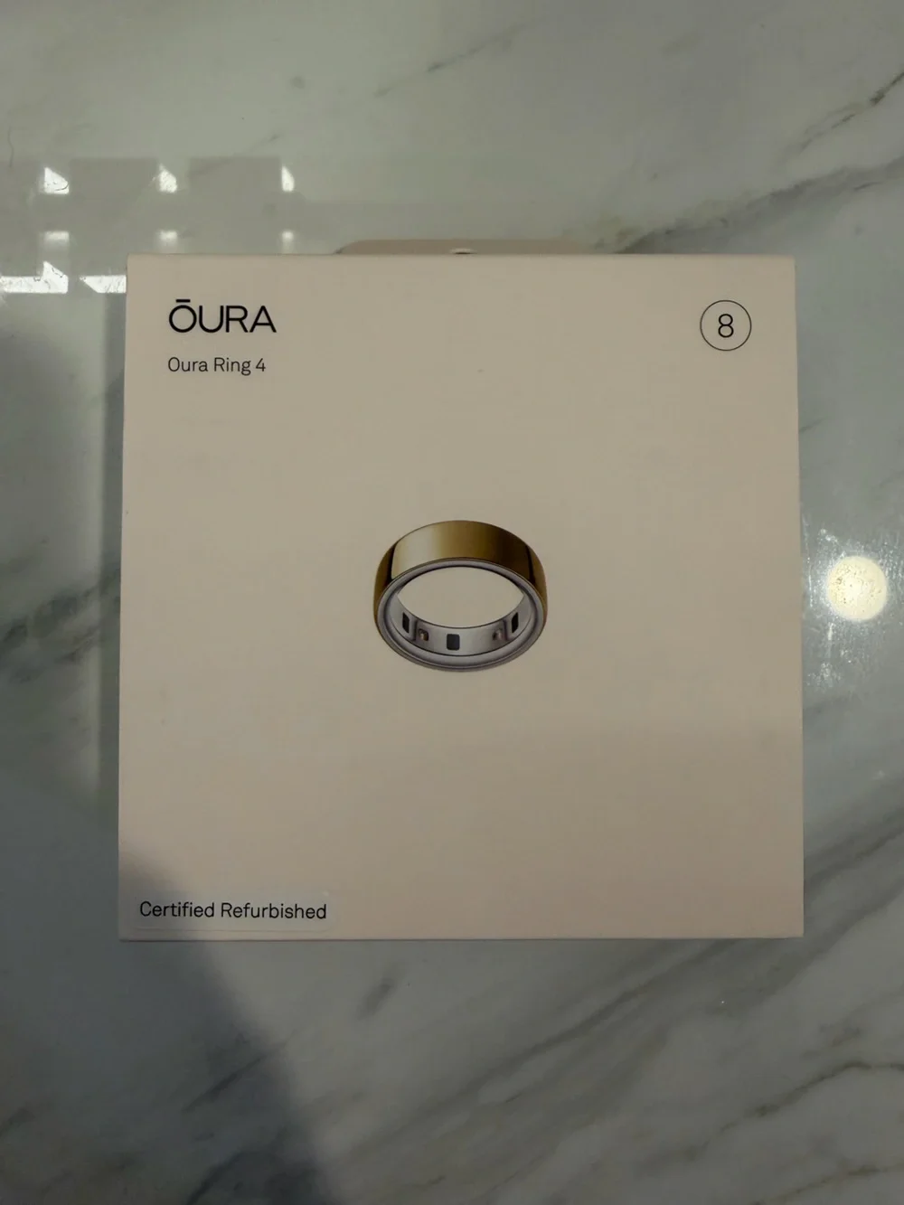 Oura Ring 4 Smart Ring - Gold Size 8